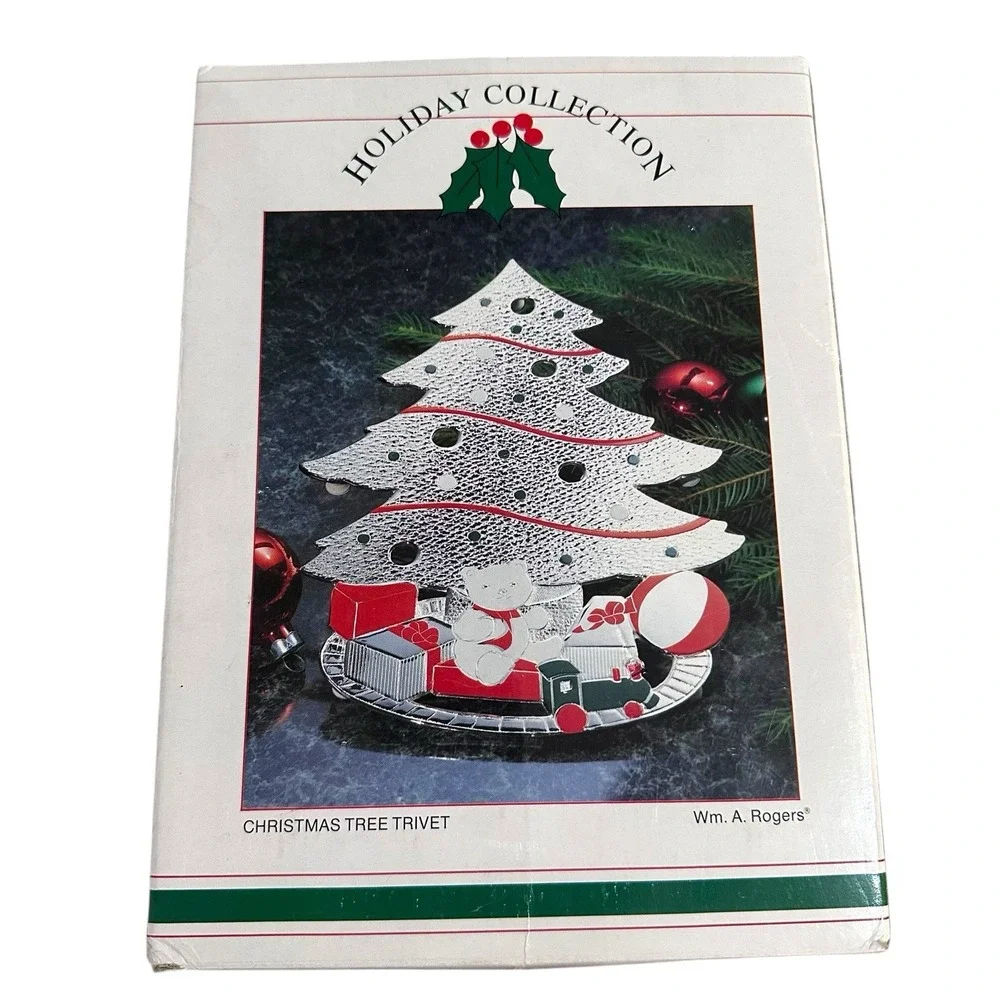 Vintage Wm‎ A Rogers Tarnish Resistant Holiday Collection Christmas Tree Trivet